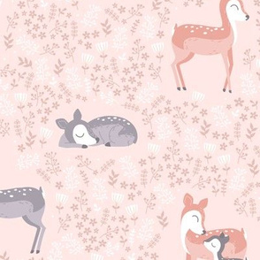 Love you Deer - pink coral