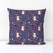 Sleeping Fox - dark violet purple