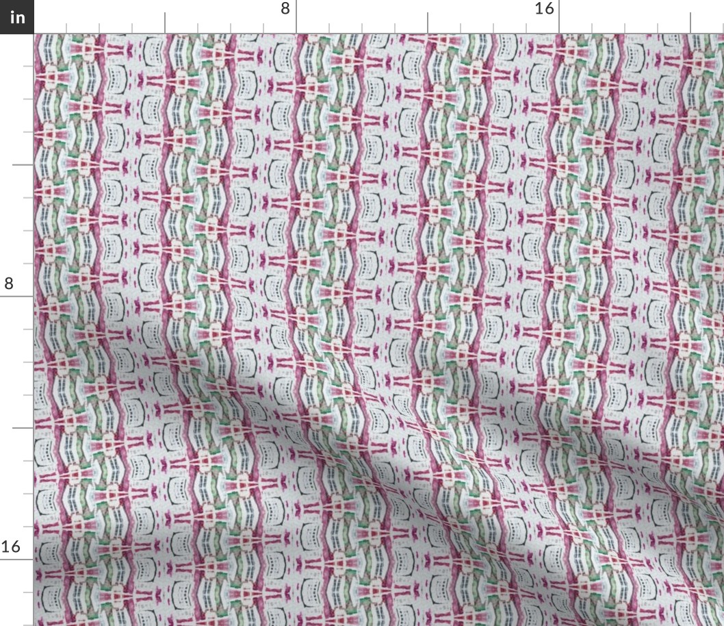 WAVY PINK ECRU MINT SWEET WATERCOLOR STRIPES GEOMETRY