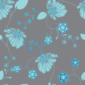 Daisy Chain Blue and Gray