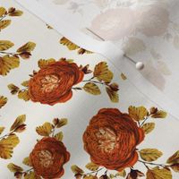 4" FALL BOOK OCHRE FLOWER / IVORY