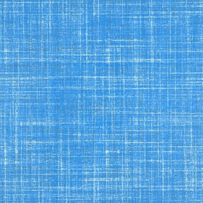 Faux linen Azure Blue