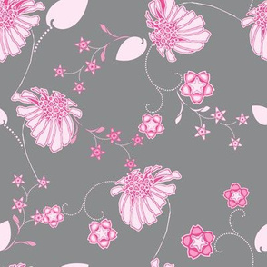 Daisy Chain Pink and Gray