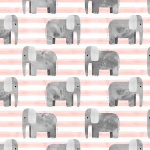 elephants - pink stripes