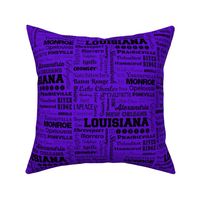 Louisiana cities, purple