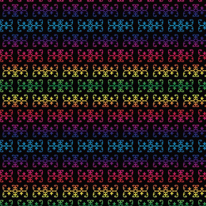 DoubleCurve-Mi_kmaq-RainbowonBlack
