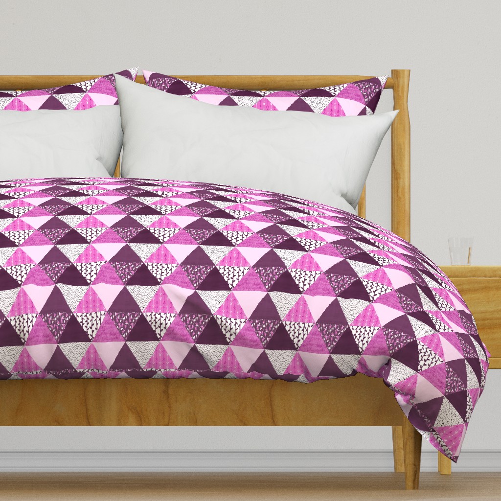 Triangle Quilt in Purple