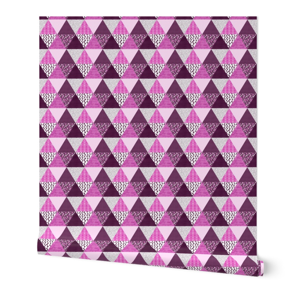 Triangle Quilt in Purple