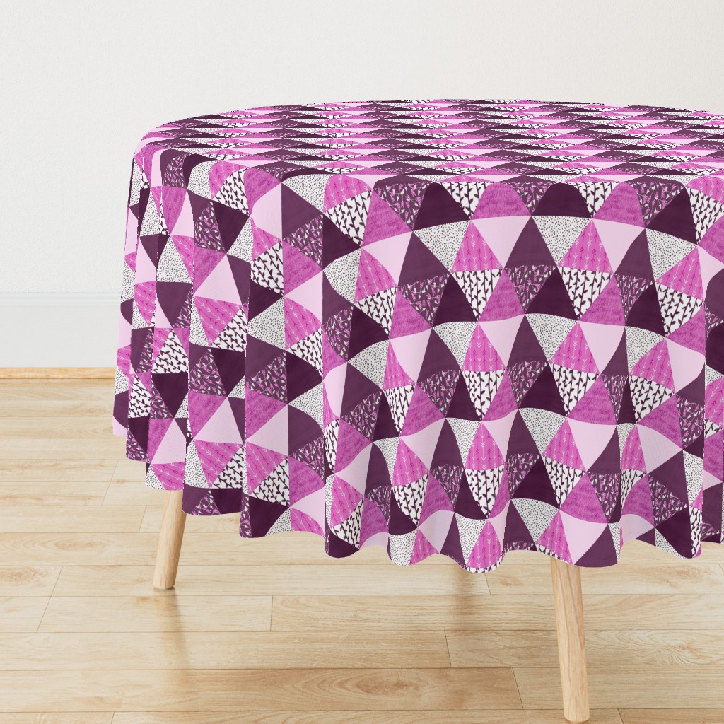 Triangle Quilt in Purple