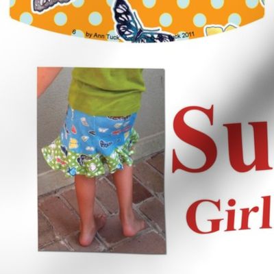 Super Easy Girl's Trumpet Skirt Pattern - Quilting weight only Yellow/Orange