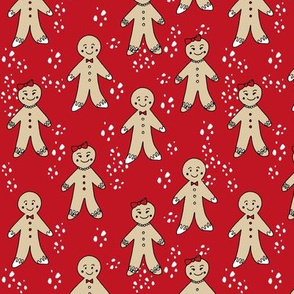 gingerbread cookies christmas fabric holiday foods cute red