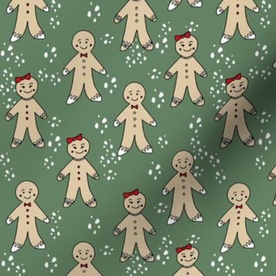 gingerbread cookies christmas fabric holiday foods cute sage