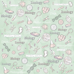 Green and Pink Biology Large Print