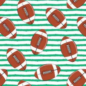 college football - green stripes