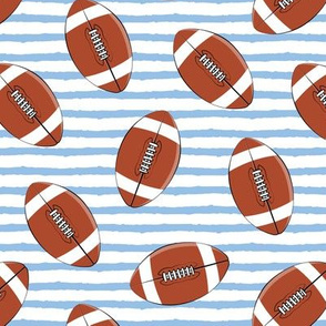 college football (blue stripes)