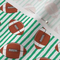 (small scale) college football - green stripes