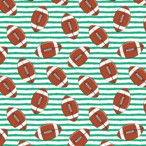 (small scale) college football - green stripes