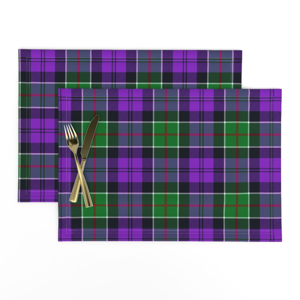 Colquhoun 1810 tartan variant, 6" modern green/purple, Wilson's of Bannockburn