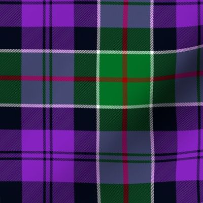 Colquhoun 1810 tartan variant, 6" modern green/purple, Wilson's of Bannockburn