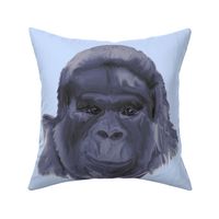 Gorilla on Blue for Pillow