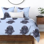 Gorilla on Blue for Pillow