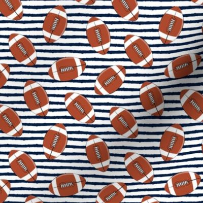 (small scale) college football (navy stripes)