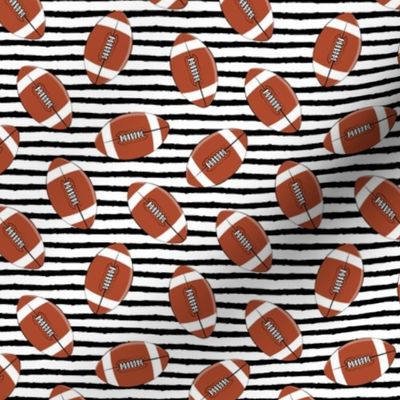 (small scale) college football (black stripes)