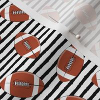 (small scale) college football (black stripes)