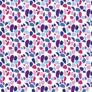Mosaic Tile Purple Blue and Pink Upholstery Fabric