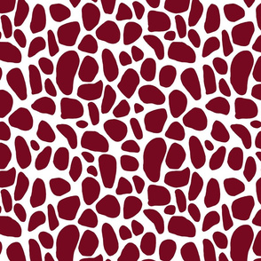 Mosaic Dark Red Tile Upholstery Fabric