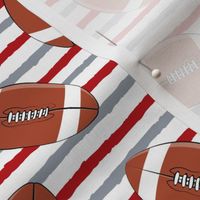 college football - red and grey stripes