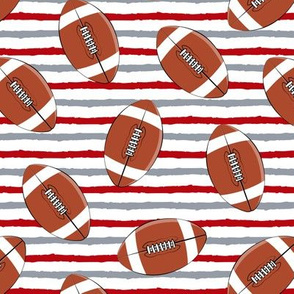 college football - red and grey stripes