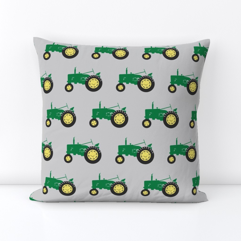 (large scale) tractors - green on grey