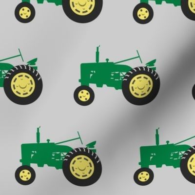 (large scale) tractors - green on grey