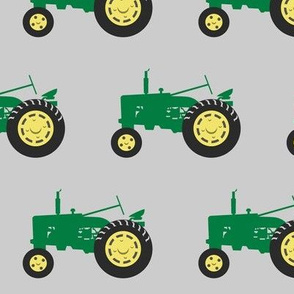 (large scale) tractors - green on grey