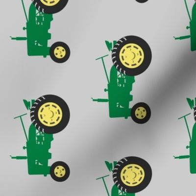 (large scale) tractors - green on grey (90)