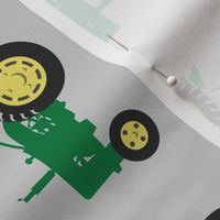 (large scale) tractors - green on grey (90)