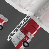 (large scale) fire trucks - dark red