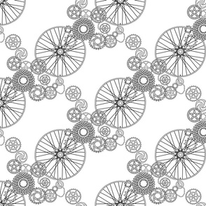 Beautiful bicycle parts - small - white