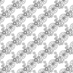 Beautiful bicycle parts - tiny - white