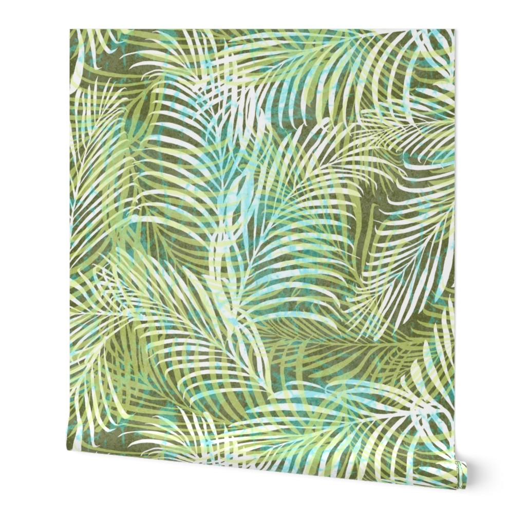 Batik Palms Olive Aqua 150L