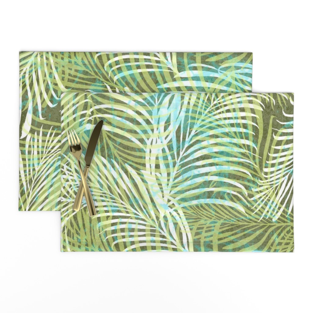 Batik Palms Olive Aqua 150L