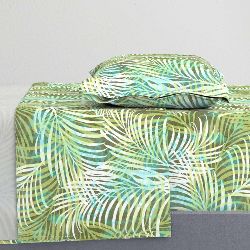 Batik Palms Olive Aqua 150L