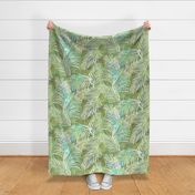 Batik Palms Olive Aqua 150L