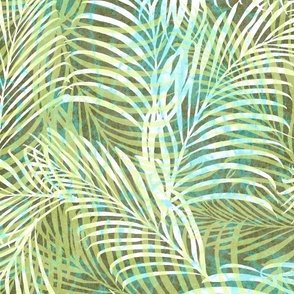 Batik Palms Olive Aqua 150L