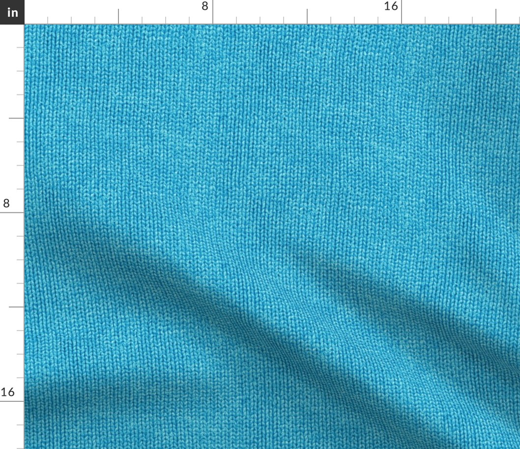 Bright blue faux knit