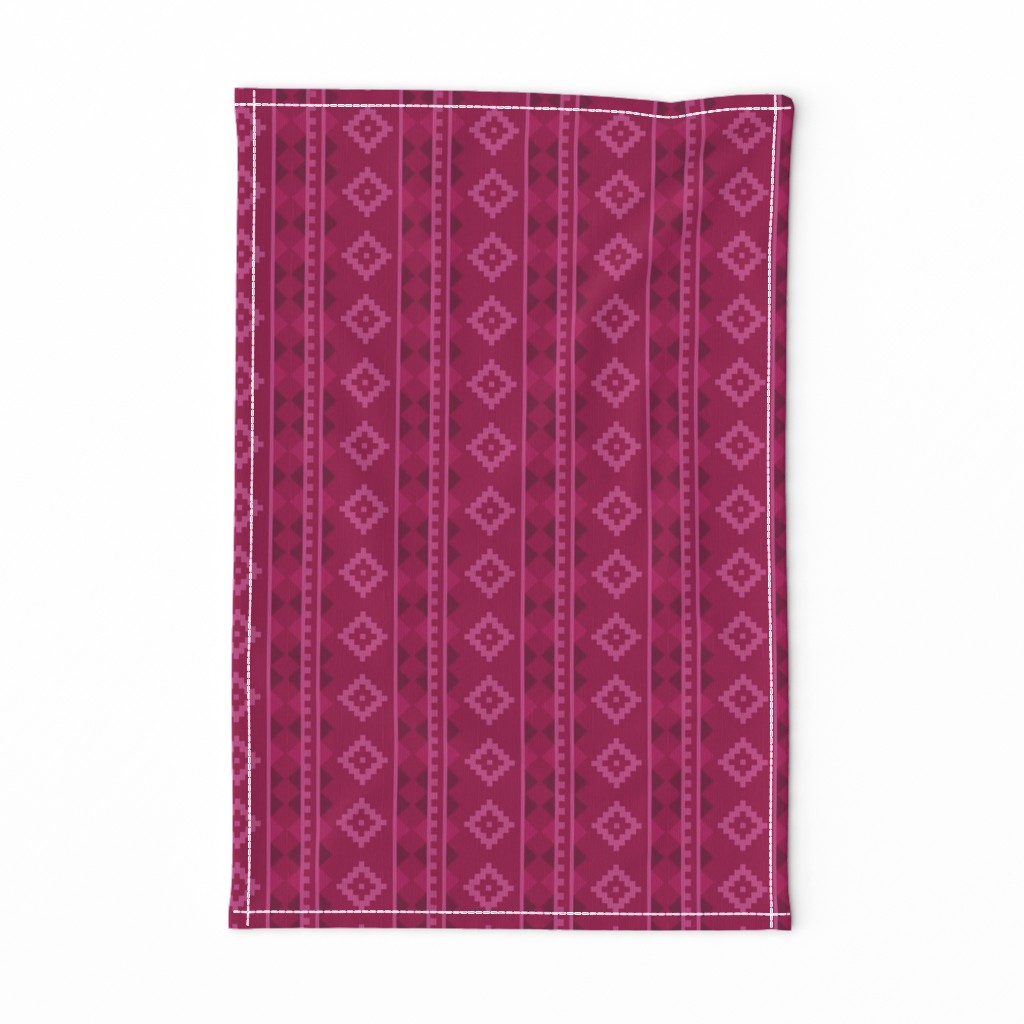 Stripe Rug in Raspberry