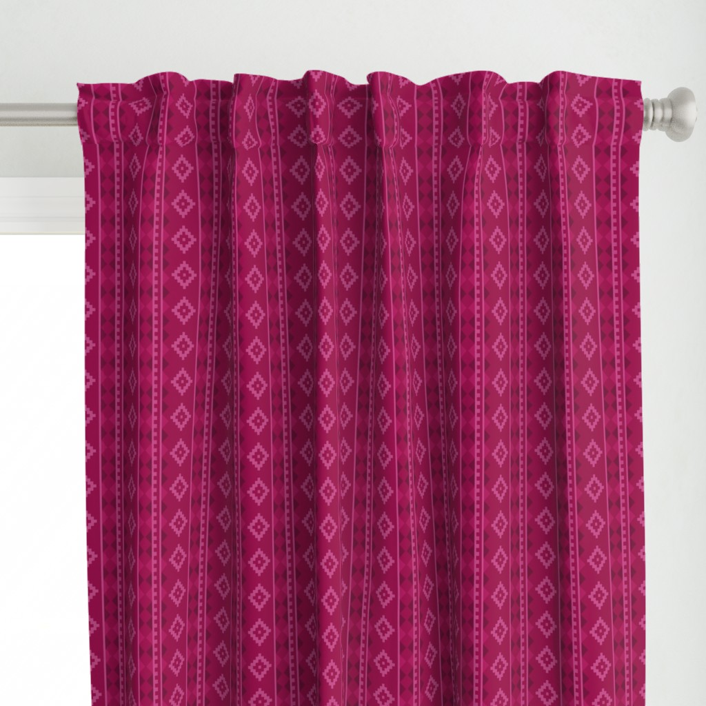 Stripe Rug in Raspberry