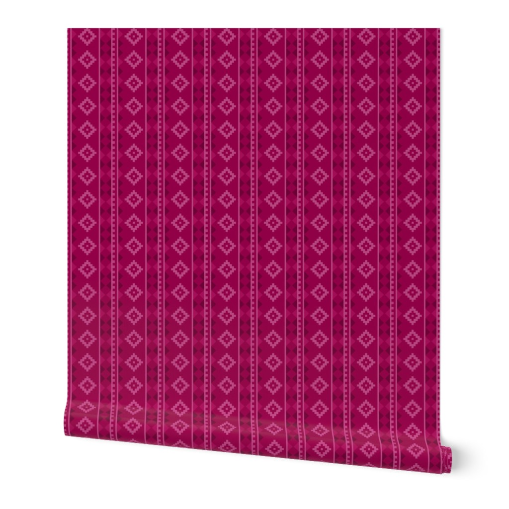 Stripe Rug in Raspberry