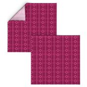 Stripe Rug in Raspberry